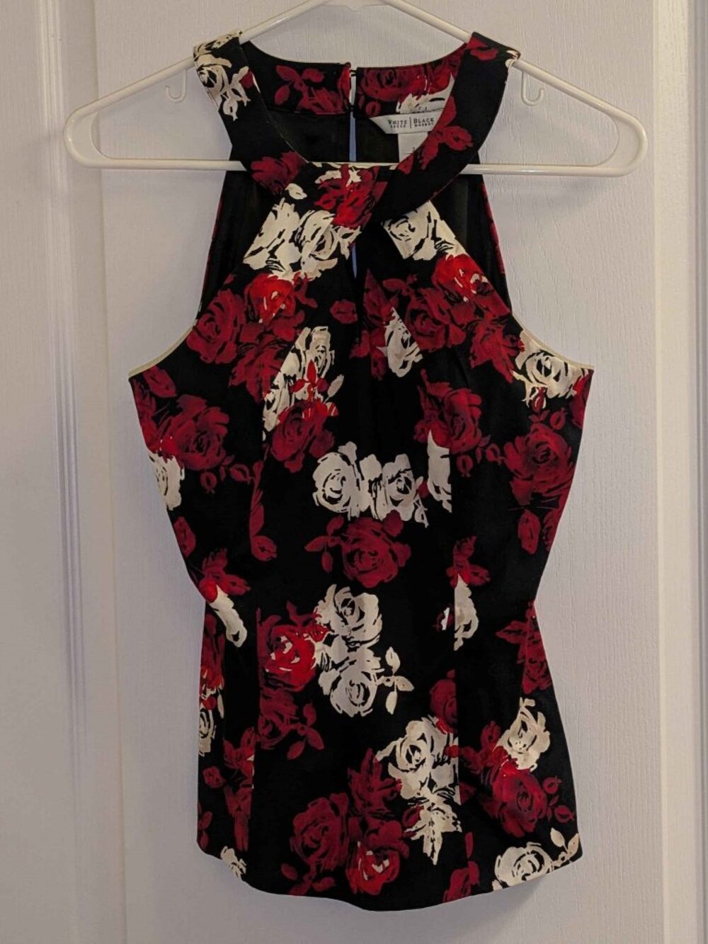 White House Black Market rose peplum blouse